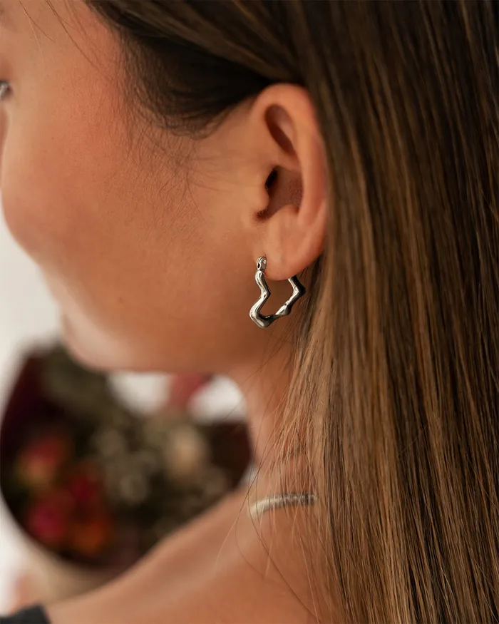WellDunn Rings Winslet Silver Hoops