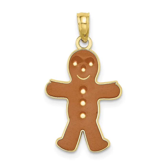 10K 3D Enamel Gingerbread Man CharmWBC10K6970 WB Choice Jewelry Charm Necklaces 10K 3D Enamel Gingerbread Man CharmWBC10K6970 WB Choice Jewelry Charm Necklaces
