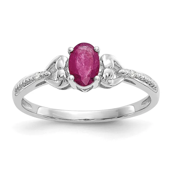 10k White Gold Ruby and Diamond RingWBC10XB292 WB Choice Jewelry Rings