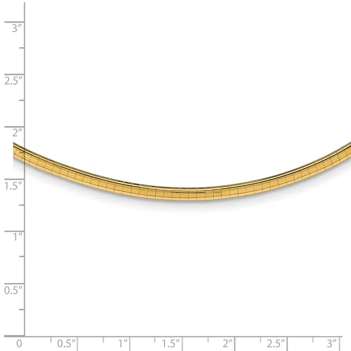 14k 3mm Domed Omega NecklaceWBCOD318 WB Choice Jewelry Necklaces 14k 3mm Domed Omega NecklaceWBCOD318 WB Choice Jewelry Necklaces