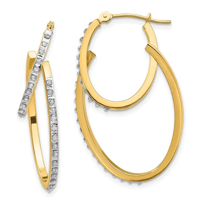 14k Diamond Fascination Hinged Double Hoop EarringsWBCDF113 WB Choice Jewelry Earrings 14k Diamond Fascination Hinged Double Hoop EarringsWBCDF113 WB Choice Jewelry Earrings