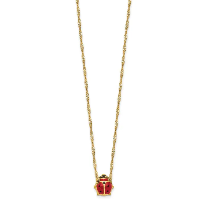 14k Enameled Ladybug NecklaceWBCXCH213 WB Choice Jewelry Necklaces