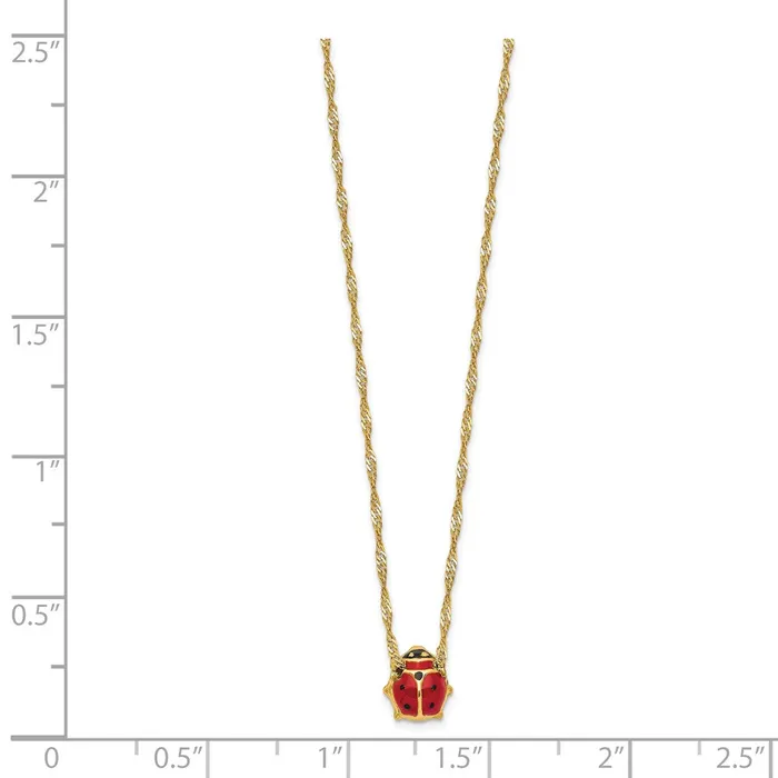 14k Enameled Ladybug NecklaceWBCXCH213 WB Choice Jewelry Necklaces 14k Enameled Ladybug NecklaceWBCXCH213 WB Choice Jewelry Necklaces