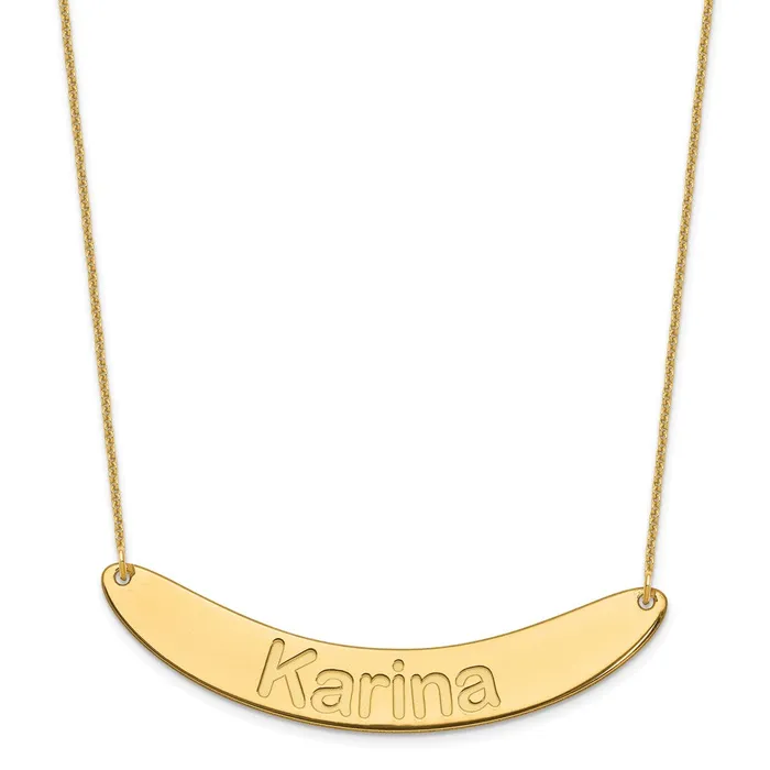 14K Large Polished Curved Arial Rounded Bar NecklaceWBCXNA1245Y WB Choice Jewelry Necklaces 14K Large Polished Curved Arial Rounded Bar NecklaceWBCXNA1245Y WB Choice Jewelry Necklaces