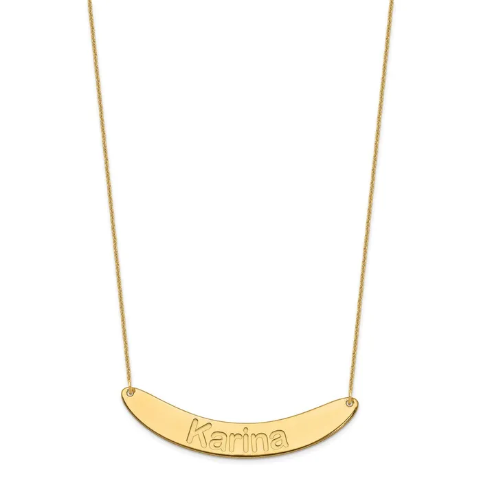 14K Large Polished Curved Arial Rounded Bar NecklaceWBCXNA1245Y WB Choice Jewelry Necklaces 14K Large Polished Curved Arial Rounded Bar NecklaceWBCXNA1245Y WB Choice Jewelry Necklaces