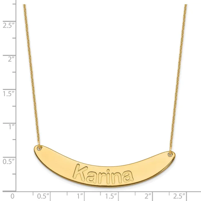 14K Large Polished Curved Arial Rounded Bar NecklaceWBCXNA1245Y WB Choice Jewelry Necklaces 14K Large Polished Curved Arial Rounded Bar NecklaceWBCXNA1245Y WB Choice Jewelry Necklaces