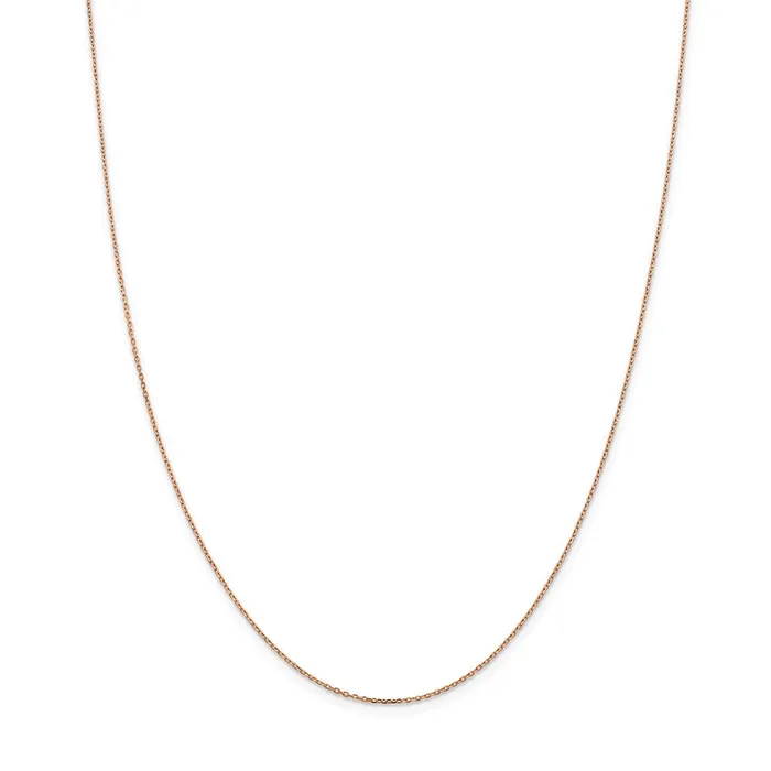 14k Rose Gold 10mm DC Cable ChainWBCRSC2030 WB Choice Jewelry Necklaces