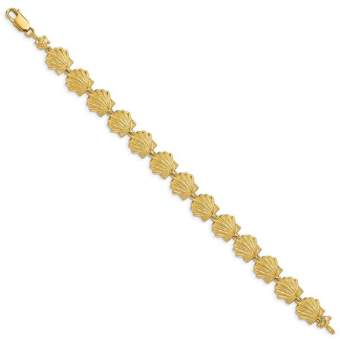 14k Scallop Shell BraceletWBCFB1678725 WB Choice Jewelry Bracelets 14k Scallop Shell BraceletWBCFB1678725 WB Choice Jewelry Bracelets