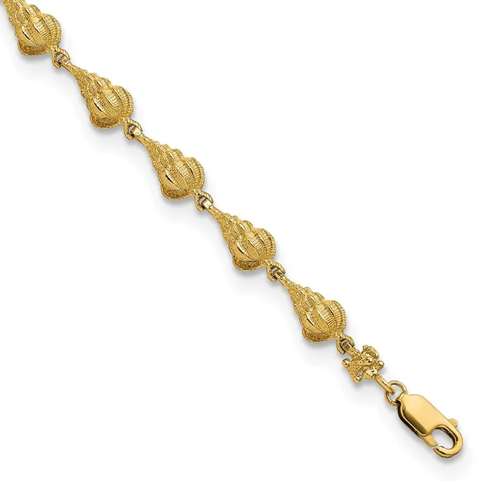 14k Textured Shell 725in BraceletWBCFB1641725 WB Choice Jewelry Bracelets 14k Textured Shell 725in BraceletWBCFB1641725 WB Choice Jewelry Bracelets
