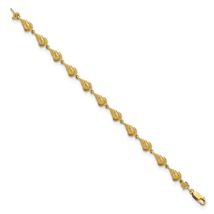 14k Textured Shell 725in BraceletWBCFB1641725 WB Choice Jewelry Bracelets 14k Textured Shell 725in BraceletWBCFB1641725 WB Choice Jewelry Bracelets