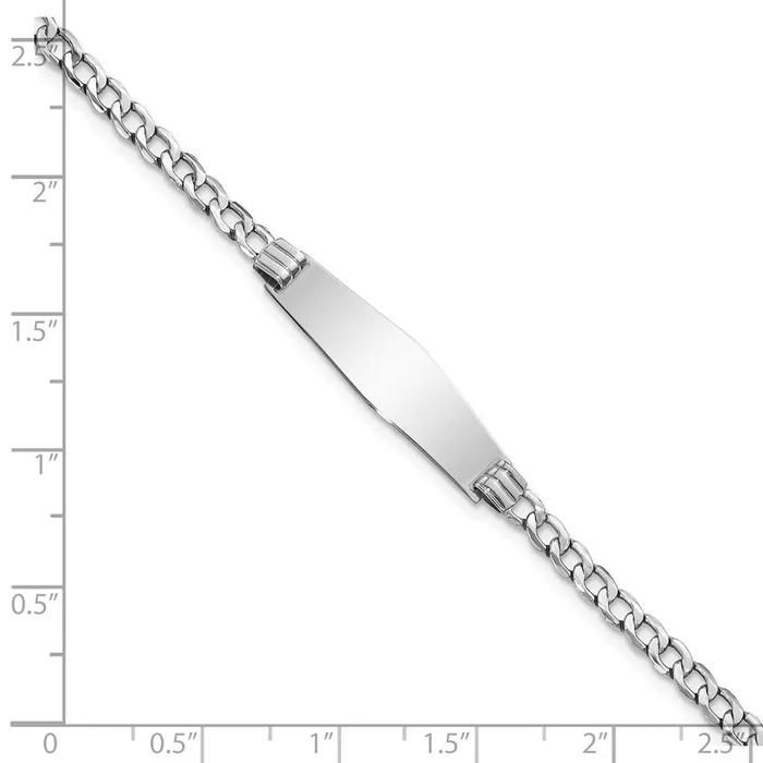 14k WG Semisolid Soft Diamond Shape Cuban Link ID BraceletWBCDCID106CW8 WB Choice Jewelry Bracelets 14k WG Semisolid Soft Diamond Shape Cuban Link ID BraceletWBCDCID106CW8 WB Choice Jewelry Bracelets