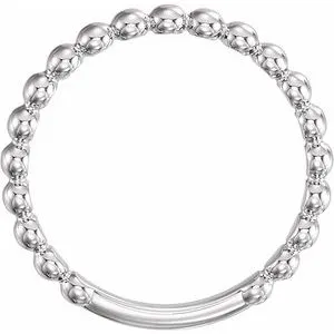 14K White 25 mm Stackable Bead Ring516081007PSTWBC WB Choice Jewelry Rings 14K White 25 mm Stackable Bead Ring516081007PSTWBC WB Choice Jewelry Rings