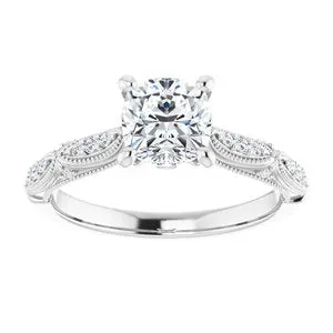 14K White 6 mm Cushion Forever One Moissanite 110 CTW Diamond Engagement Ring 653389673PSTWBC WB Choice Jewelry Rings 14K White 6 mm Cushion Forever One Moissanite 110 CTW Diamond Engagement Ring 653389673PSTWBC WB Choice Jewelry Rings