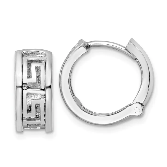14k White Gold CutOut Greek Key Design EarringsWBCK9806 WB Choice Jewelry Earrings 14k White Gold CutOut Greek Key Design EarringsWBCK9806 WB Choice Jewelry Earrings