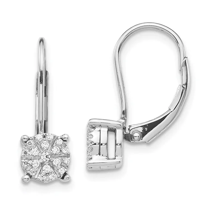 14k White Gold Diamond Cluster Leverback EarringsWBCEM5489016WA WB Choice Jewelry Earrings 14k White Gold Diamond Cluster Leverback EarringsWBCEM5489016WA WB Choice Jewelry Earrings