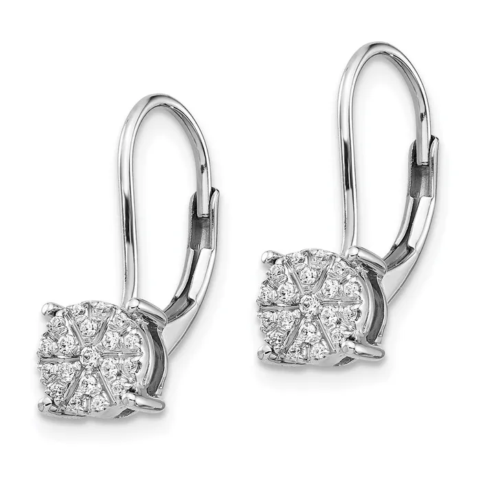 14k White Gold Diamond Cluster Leverback EarringsWBCEM5489016WA WB Choice Jewelry Earrings 14k White Gold Diamond Cluster Leverback EarringsWBCEM5489016WA WB Choice Jewelry Earrings