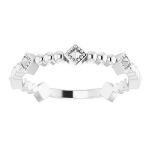 14K White Stackable Pyramid Ring 51833101PSTWBC WB Choice Jewelry Rings 14K White Stackable Pyramid Ring 51833101PSTWBC WB Choice Jewelry Rings