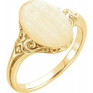 14K Yellow 13x9 mm Oval Signet Ring51659102PSTWBC WB Choice Jewelry Rings 14K Yellow 13x9 mm Oval Signet Ring51659102PSTWBC WB Choice Jewelry Rings
