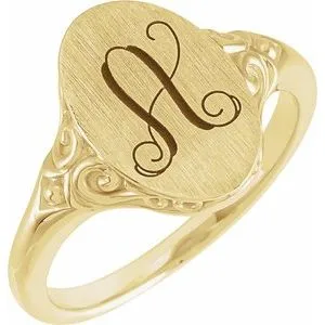 14K Yellow 13x9 mm Oval Signet Ring51659102PSTWBC WB Choice Jewelry Rings 14K Yellow 13x9 mm Oval Signet Ring51659102PSTWBC WB Choice Jewelry Rings
