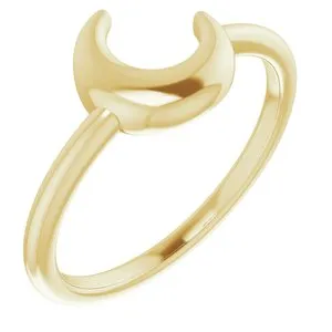 14K Yellow Crescent Moon Ring 51820102PSTWBC WB Choice Jewelry Rings