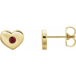 14K Yellow Ruby Heart Earrings 86336640PSTWBC WB Choice Jewelry Earrings 14K Yellow Ruby Heart Earrings 86336640PSTWBC WB Choice Jewelry Earrings