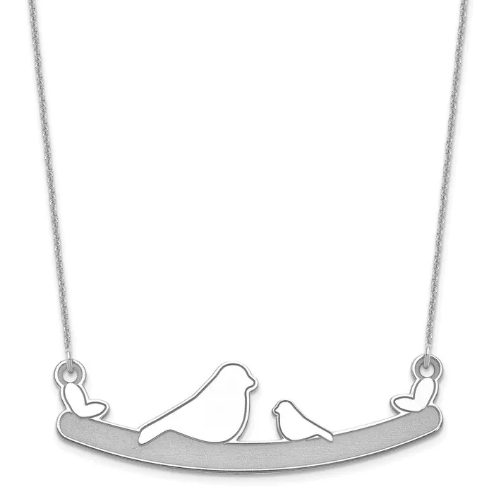 14KW 1 Child Bird Family NecklaceWBCXNA673W WB Choice Jewelry Necklaces