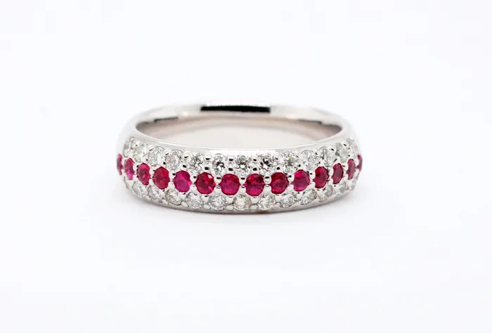 14kw 41 cttw ruby and diamond ring 56 cttw hsi2 SUNRISE JEWELRY MFG CORP Rings 14kw 41 cttw ruby and diamond ring 56 cttw hsi2 SUNRISE JEWELRY MFG CORP Rings
