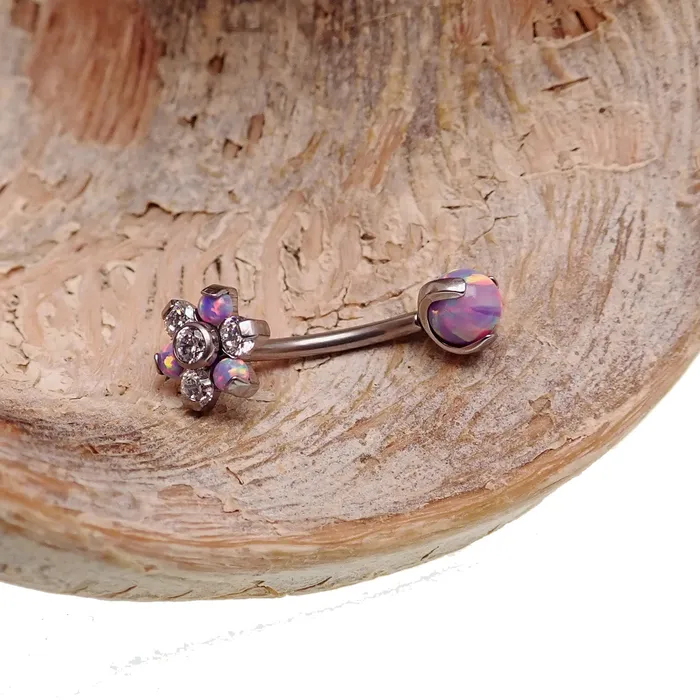 Body Clickers Body Jewelry Rings Multi Lavender Titanium Belly Ring 16g Body Clickers Body Jewelry Rings Multi Lavender Titanium Belly Ring 16g