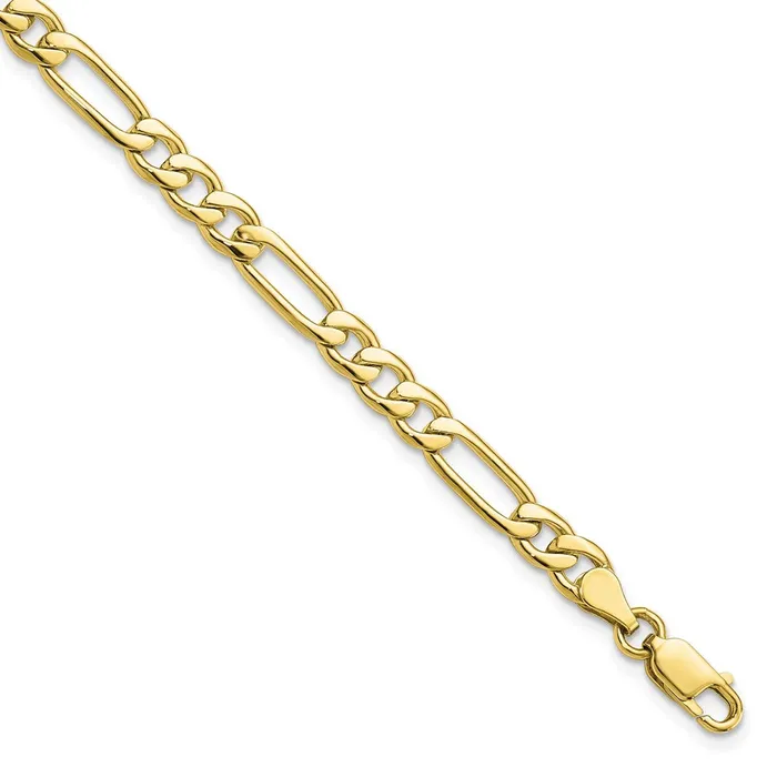 Bracelets WB Choice Jewelry 10k 525mm Fancy Polished Link BraceletWBC10GL18 Bracelets WB Choice Jewelry 10k 525mm Fancy Polished Link BraceletWBC10GL18
