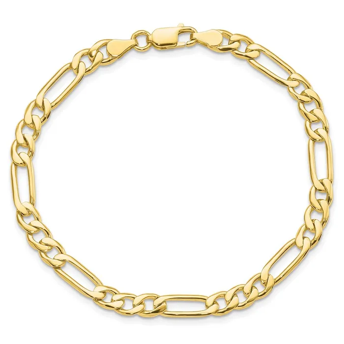 Bracelets WB Choice Jewelry 10k 525mm Fancy Polished Link BraceletWBC10GL18 Bracelets WB Choice Jewelry 10k 525mm Fancy Polished Link BraceletWBC10GL18