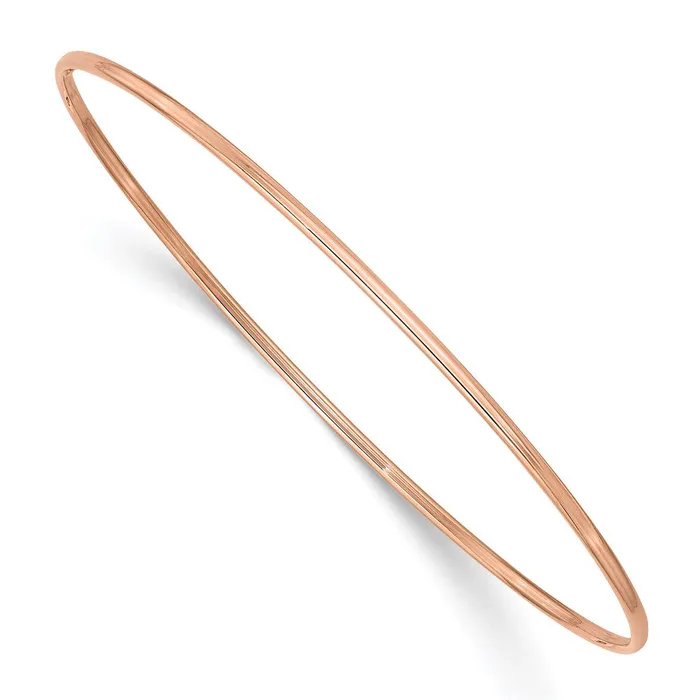 Bracelets WB Choice Jewelry 14k 15mm Rose Gold Polished Slipon Bangle BraceletWBCDB539 Bracelets WB Choice Jewelry 14k 15mm Rose Gold Polished Slipon Bangle BraceletWBCDB539