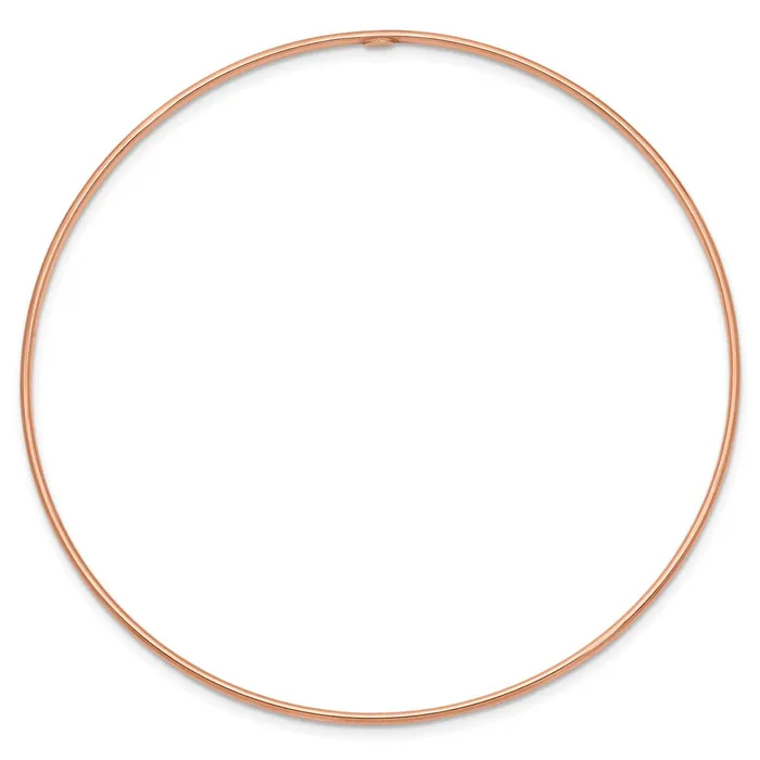 Bracelets WB Choice Jewelry 14k 15mm Rose Gold Polished Slipon Bangle BraceletWBCDB539 Bracelets WB Choice Jewelry 14k 15mm Rose Gold Polished Slipon Bangle BraceletWBCDB539