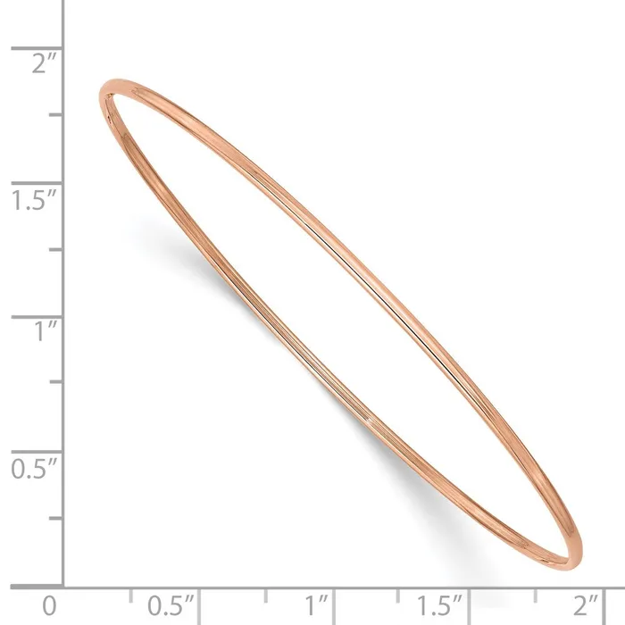 Bracelets WB Choice Jewelry 14k 15mm Rose Gold Polished Slipon Bangle BraceletWBCDB539 Bracelets WB Choice Jewelry 14k 15mm Rose Gold Polished Slipon Bangle BraceletWBCDB539