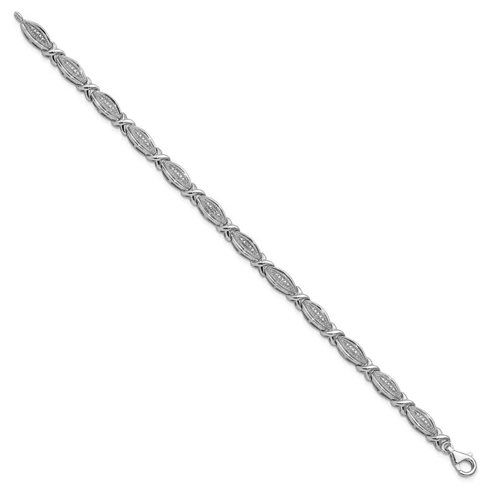 Bracelets WB Choice Jewelry Sterling Silver Rhodiumplated Diamond BraceletWBCQDX1250 Bracelets WB Choice Jewelry Sterling Silver Rhodiumplated Diamond BraceletWBCQDX1250