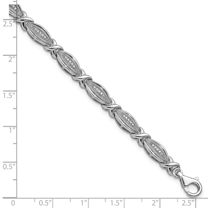 Bracelets WB Choice Jewelry Sterling Silver Rhodiumplated Diamond BraceletWBCQDX1250 Bracelets WB Choice Jewelry Sterling Silver Rhodiumplated Diamond BraceletWBCQDX1250