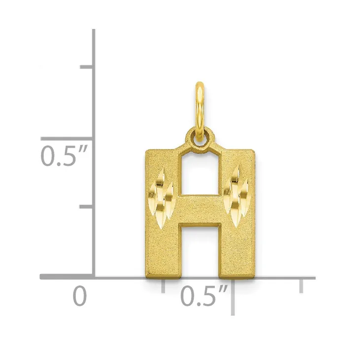 Charm Necklaces WB Choice Jewelry 10k Initial H CharmWBC10C768H Charm Necklaces WB Choice Jewelry 10k Initial H CharmWBC10C768H