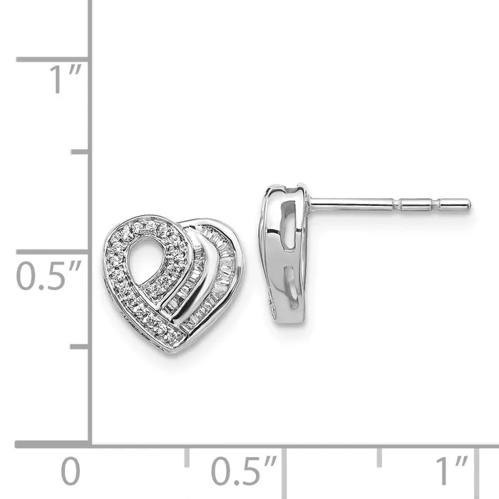 Earrings 14k White Gold Diamond Heart Post EarringsWBCEM5526020WA WB Choice Jewelry Earrings 14k White Gold Diamond Heart Post EarringsWBCEM5526020WA WB Choice Jewelry