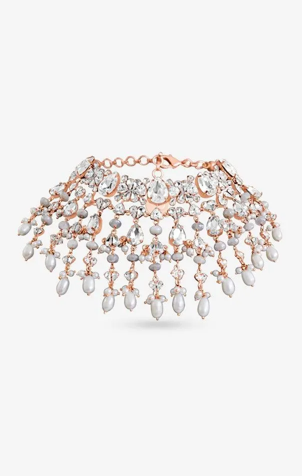 Earrings Emmeline Pearl Diamond Choker PRERTO ECOMMERCE PRIVATE LIMITED