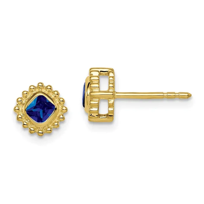 Earrings WB Choice Jewelry 10k Cushion Sapphire EarringsWBCEM7201SA1Y