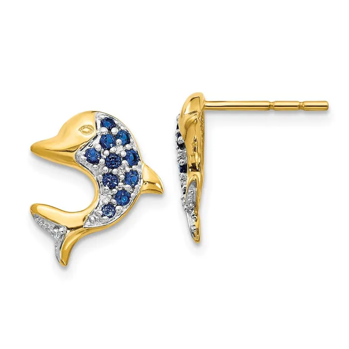Earrings WB Choice Jewelry 14k wRhodium Marquise SapphireDiamond Dolphin Post EarringsWBCEM5615SA001YA Earrings WB Choice Jewelry 14k wRhodium Marquise SapphireDiamond Dolphin Post EarringsWBCEM5615SA001YA