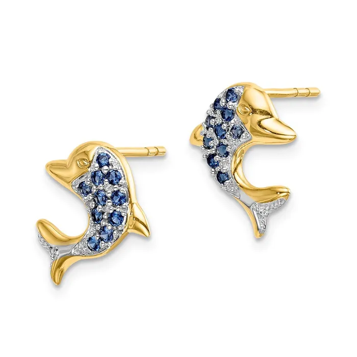 Earrings WB Choice Jewelry 14k wRhodium Marquise SapphireDiamond Dolphin Post EarringsWBCEM5615SA001YA Earrings WB Choice Jewelry 14k wRhodium Marquise SapphireDiamond Dolphin Post EarringsWBCEM5615SA001YA