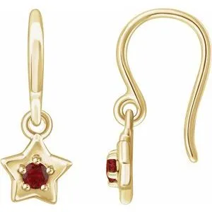Earrings WB Choice Jewelry 14K Yellow 3 mm Round January Youth Star Birthstone Earrings653420601PSTWBC Earrings WB Choice Jewelry 14K Yellow 3 mm Round January Youth Star Birthstone Earrings653420601PSTWBC