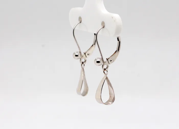FULLERS PURCHASE FROM PUBLIC Earrings 14KW Swirl Dangle Earrings with Lever backs FULLERS PURCHASE FROM PUBLIC Earrings 14KW Swirl Dangle Earrings with Lever backs