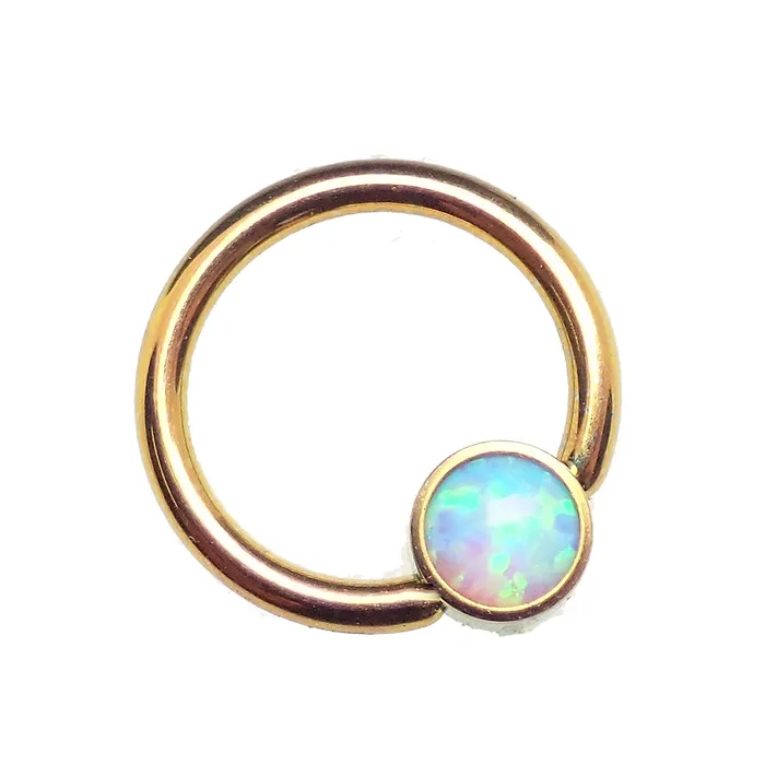 Gold and Opal Titanium CBR Body Clickers PreStyled Sets