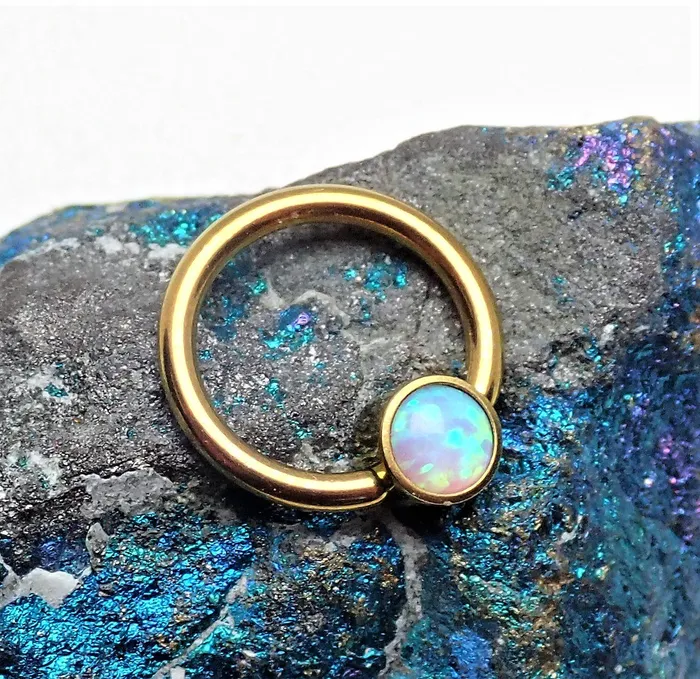 Gold and Opal Titanium CBR Body Clickers PreStyled Sets Gold and Opal Titanium CBR Body Clickers PreStyled Sets