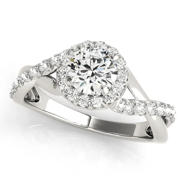 Halo Diamond Engagement Ring Overnight Mountings Bridal Rings