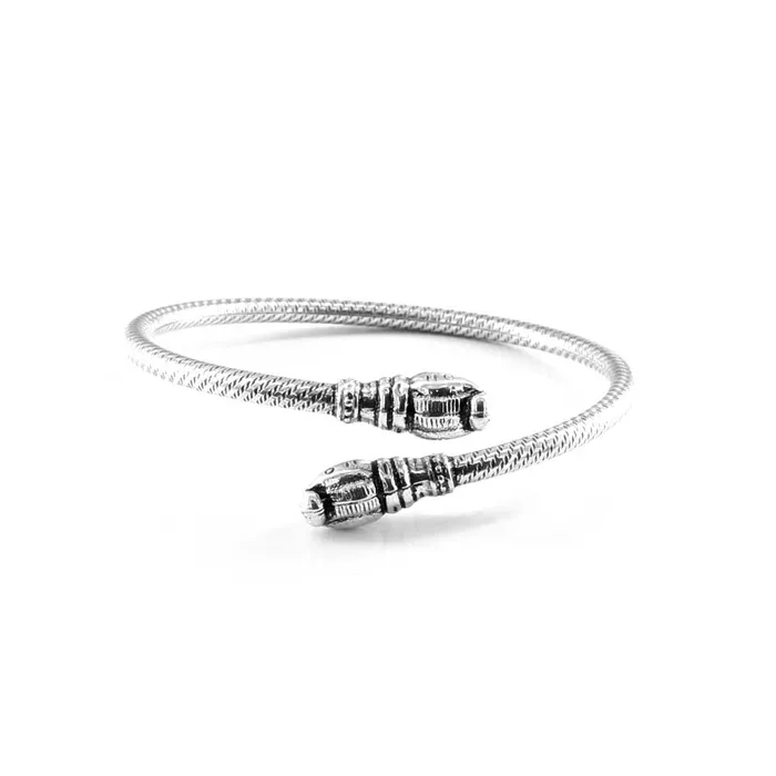 Karizma Jewels Bracelets Indian Elephant Face Real Silver Oxidized womens Bracelet Bangle Single