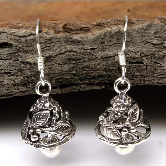 Karizma Jewels Ethnic gypsy Indian jhumka dangle 925 Sterling Silver antique fish hook Earrings Earrings Karizma Jewels Ethnic gypsy Indian jhumka dangle 925 Sterling Silver antique fish hook Earrings Earrings