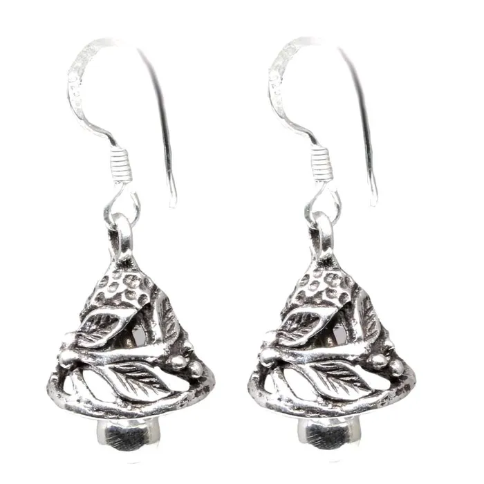 Karizma Jewels Ethnic gypsy Indian jhumka dangle 925 Sterling Silver antique fish hook Earrings Earrings