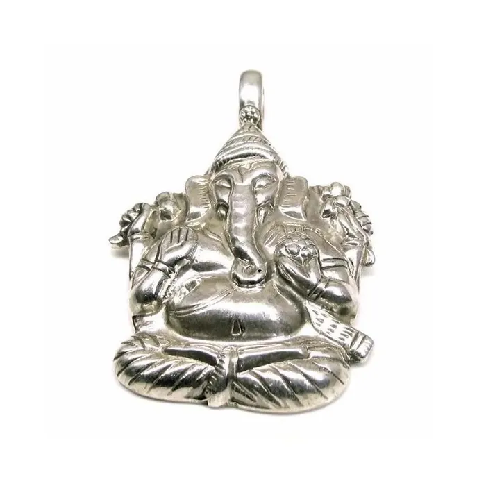 Karizma Jewels Lord Ganesha Embossed God 925 Sterling Silver Pendant ET Necklaces Karizma Jewels Lord Ganesha Embossed God 925 Sterling Silver Pendant ET Necklaces